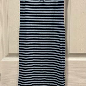 No Boundaries Black and Gray Striped Midi dress